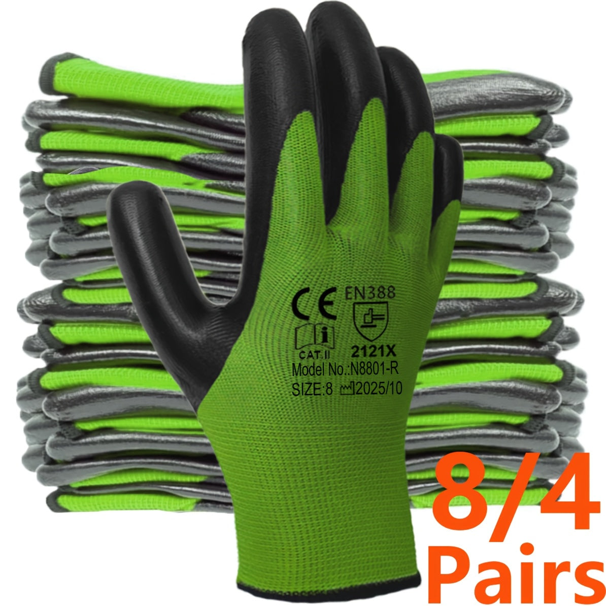 Gardening Gloves - Fit Like A Second Skin, Thumb Palm Ergonomic Design Work Gloves, More Protective More Safety, Different Colors for Different Purpose, Men Women Gloves Home Garden Car Daily Works.