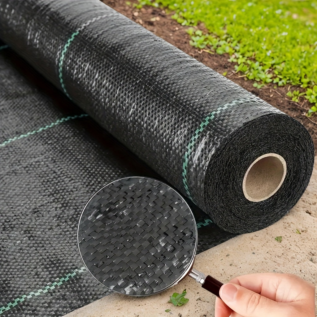 Weed Control Fabric, Weed Barrier Ground Cover, 1pc Heavy-Duty Black PP Material Garden Fabric - for Flowers, Vegetables, and Yards, Weed Prevention and Lawn Care Agricultural Ground Cover